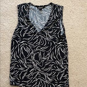 DKNY‎ Black and White Wrap Tank Top